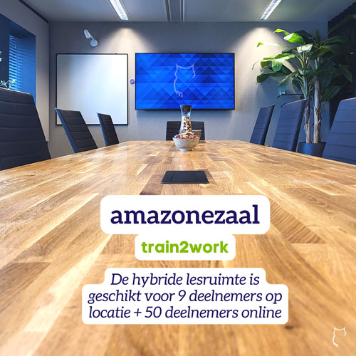 Hybride traningsruimte te huur met Teams Rooms Pro