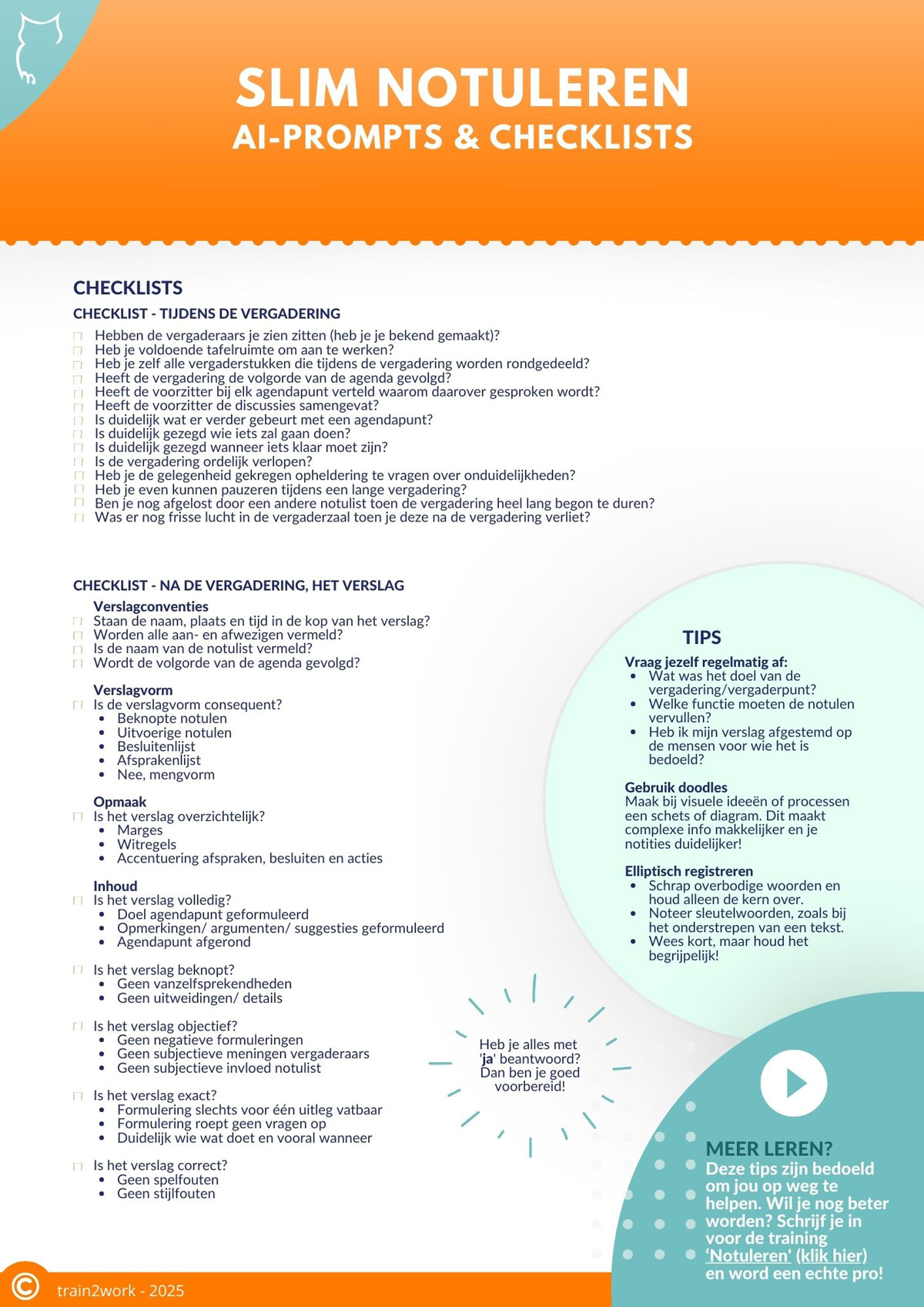 Slim Notuleren: AI-Prompts & Checklists - deel 2